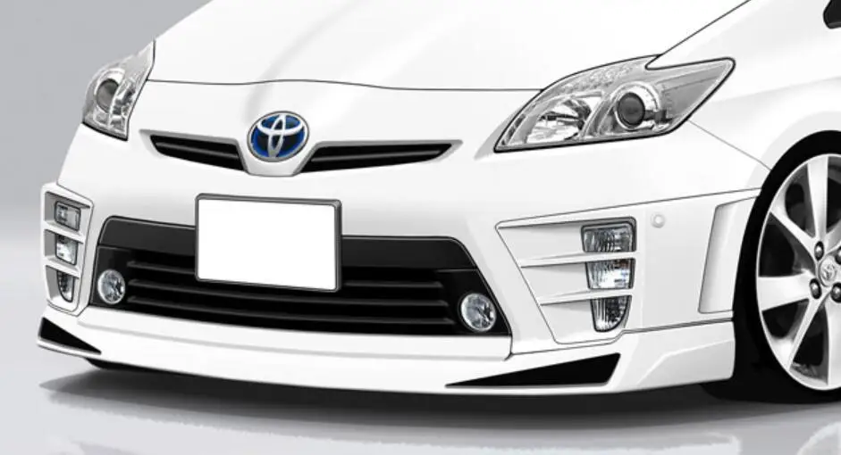 Передняя губа для Toyota Prius ZVW30 09 5 ~ 11 12 JP стиль стекло волокно передняя половина