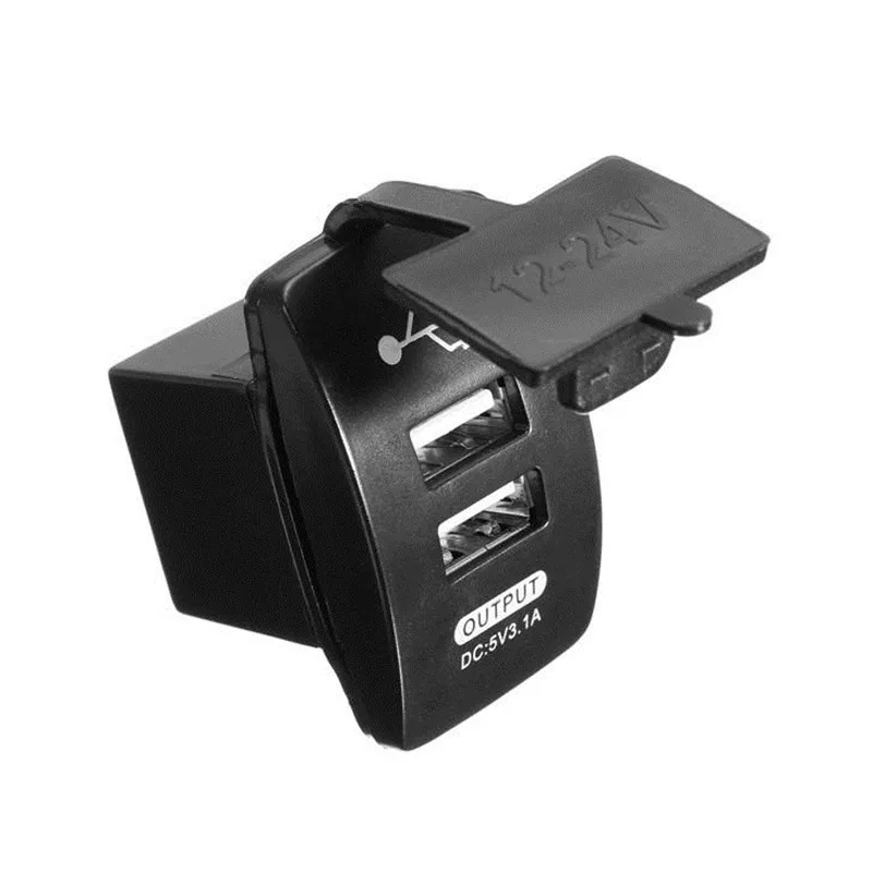 12 V-24 V 5V 3.1A Дуэль Порты с 2 портами(стандарт Зарядное устройство Прикуриватель разъем адаптер Мощность авто мотоцикл Лодка ATV UTV