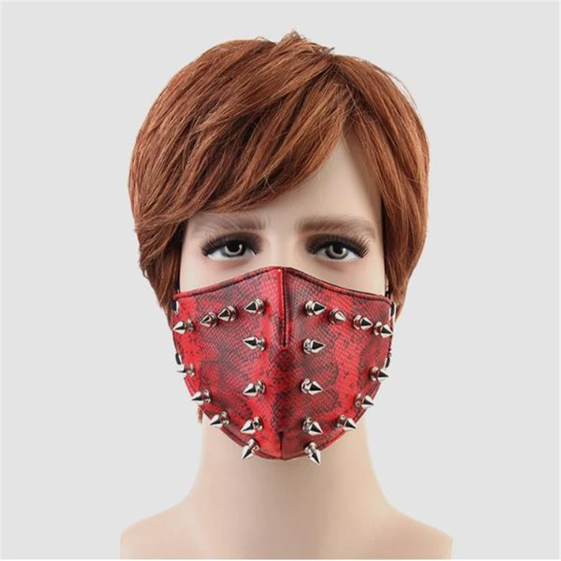 Halloween Cosplay Hot Leather Personality Punk Rivet Motorcycle Wind Dust Mask Multicolor Variety Of Men And Women Apply | Тематическая
