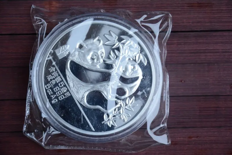 

Rare 999 Shanghai Mint 5oz Silver Coin,Panda,1989,free shipping