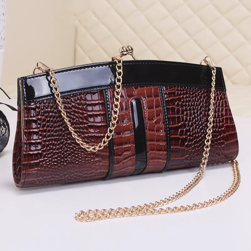 Женская сумка хобо из натуральной кожи аллигатора с цепочкой|evening bags|ladies bagsgenuine