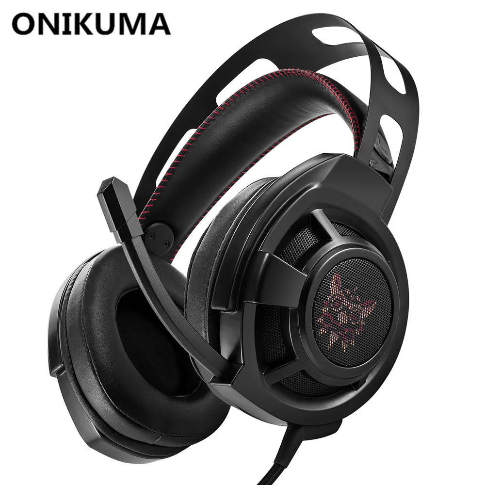 ONIKUMA M190 PC игровая гарнитура Накладные наушники лучшие игровые с микрофоном для