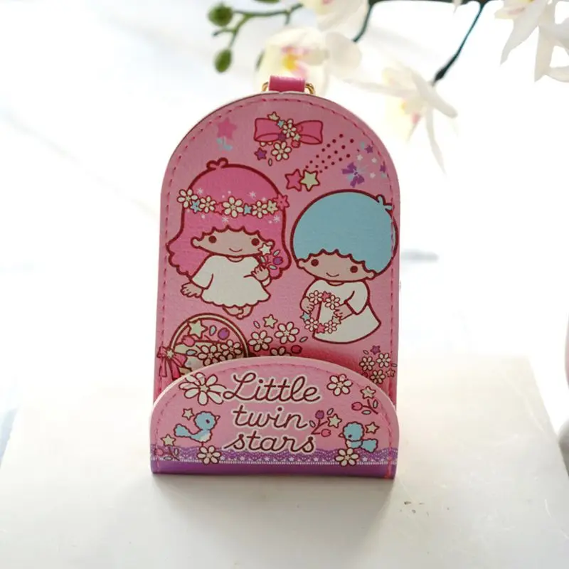 Мультяшный креативный защитный чехол для ключей My Melody Anpanman Cinnamoroll Snoopy Doraemon Stitch, чехол для карт, водонепроницаемый чехол-держатель из искусственной кожи - Цвет: little twin stars
