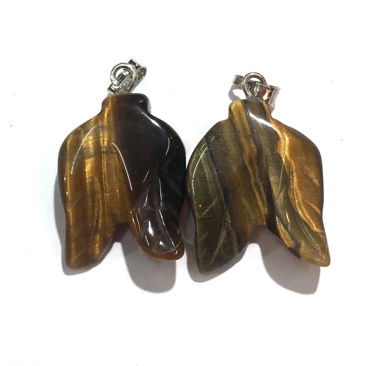 

Natural Stone Pendants Plant Shape Crystal Agates Necklace Pendant for Jewelry Making Good Quality Size 16mmx26mm