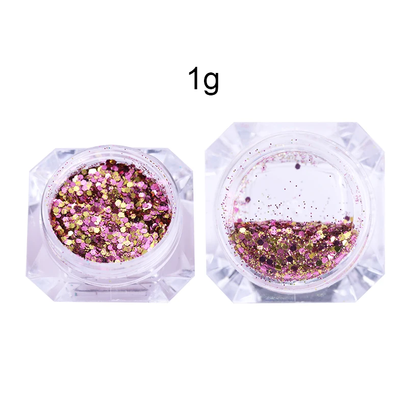 1 коробка Блестящие Блестки для ногтей градиентный цвет блестящие 3D украшения