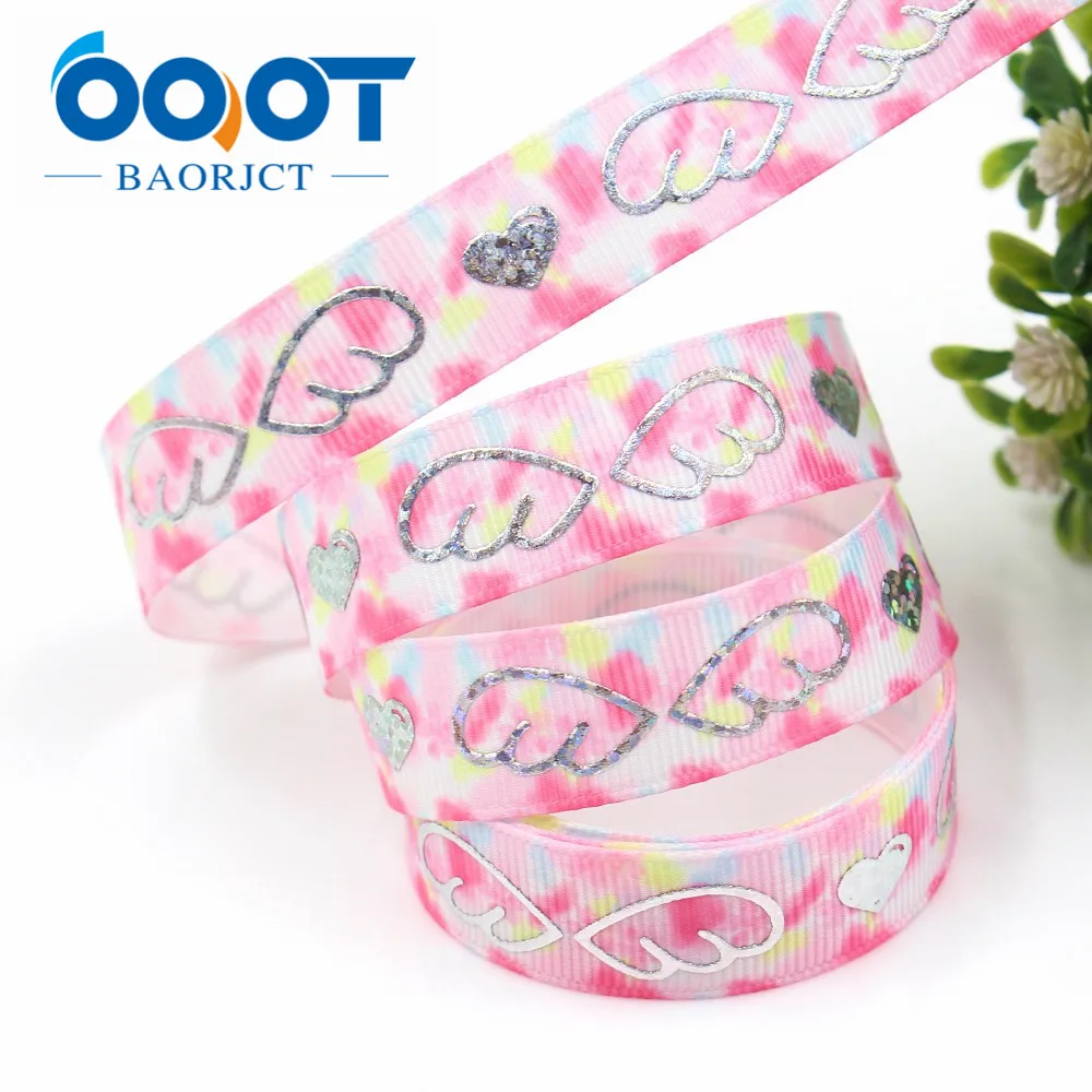 OOOT BAORJCT I 19326 729 10 ярдов 16 мм Лазерная Серебряная Милая мультяшная печатная лента из