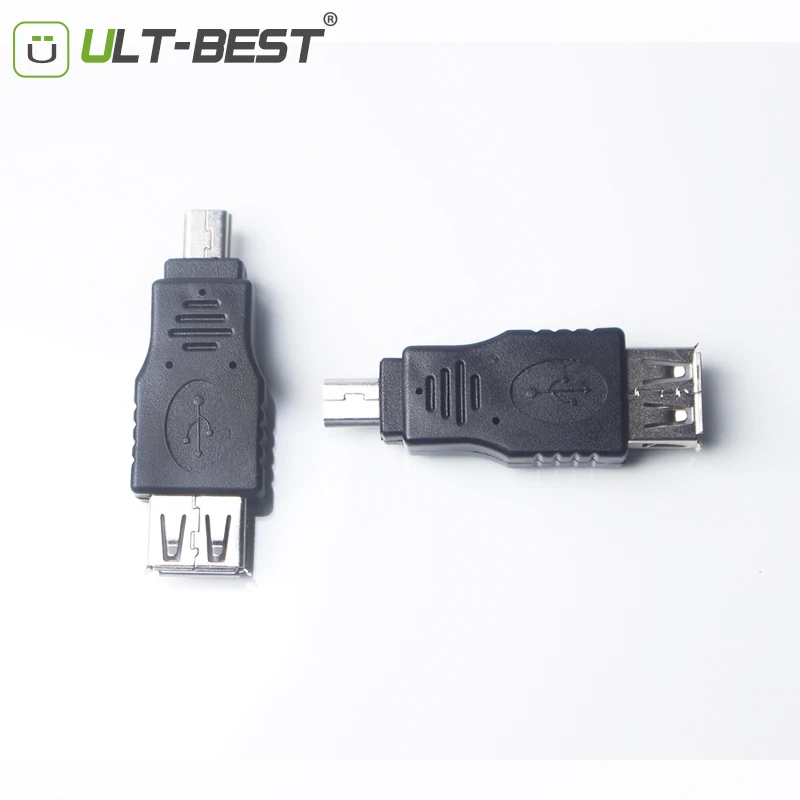 Оптовая продажа 100 шт. Mini USB 5Pin штекер на гнездо OTG адаптер конвертер коннектор