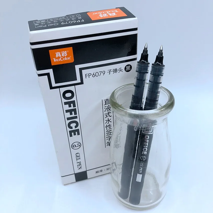 

TrueColor High Quality 0.5mm Black Sign Gel Ink Pen Liquid Roller Ball Pens School Office Supplies Writing Tool FP6079