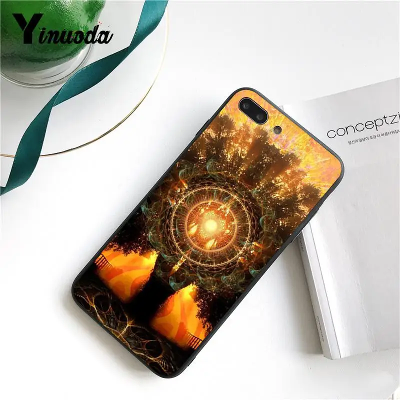 Yinuoda Мандала чакра настаиваем Йога Новинка Fundas чехол для телефона iPhone 8 7 6 6S Plus 5 5S SE