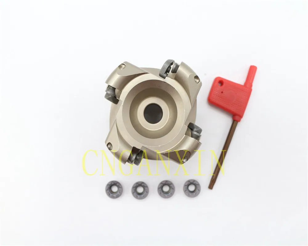 

New 1P EMRW6R63-22-4T 4F lute Milling Cutter +4P RDMW1204MOT-PM LF6018