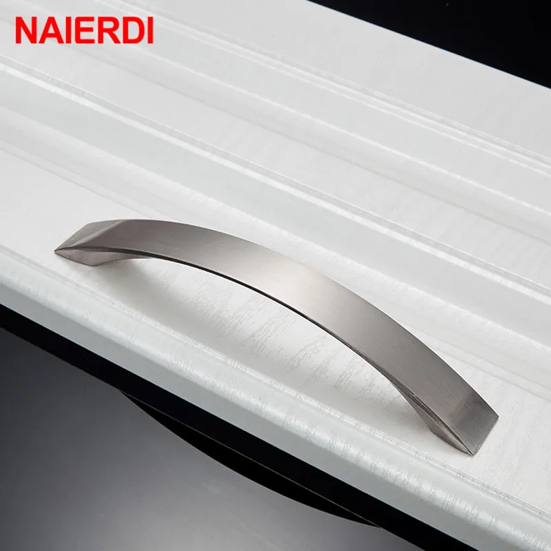 naierdi 10pcs cabinet handles knobs aluminum alloy door kitchen knobs cabinet pulls drawer furniture handle hardware free global shipping