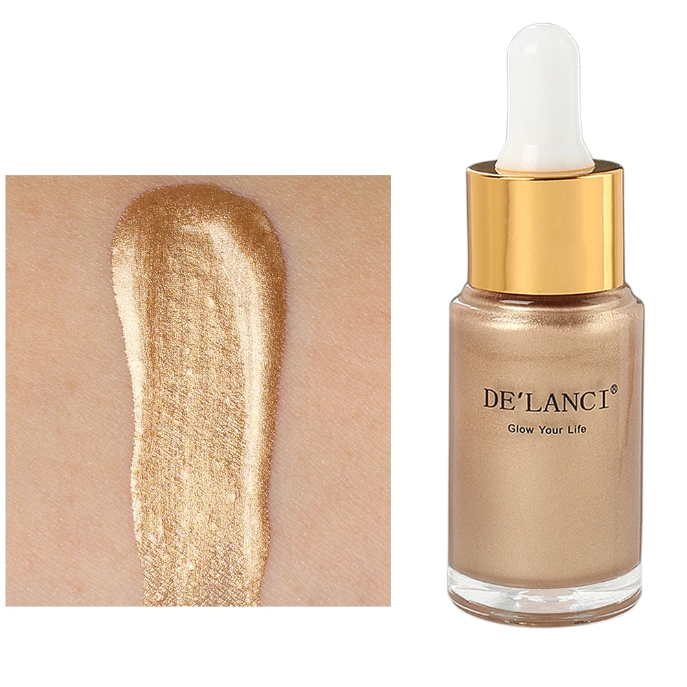 DE'LANCI жидкий хайлайтер контуринг Осветляющий макияж Shimmer Face 3D Glow Kit ультра-концентрированный Осветляющий бронзатор капли