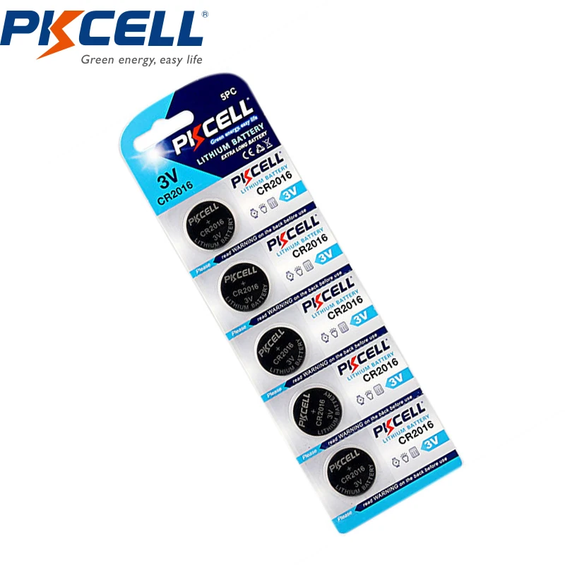 10 шт 2 шт PKCELL CR2016 CR Батарея 3V DL2016 KCR2016 LM2016 BR2016 EE6277 литиевая батарея таблеточного типа монета клеток акумуляторная батарея аккумуляторов