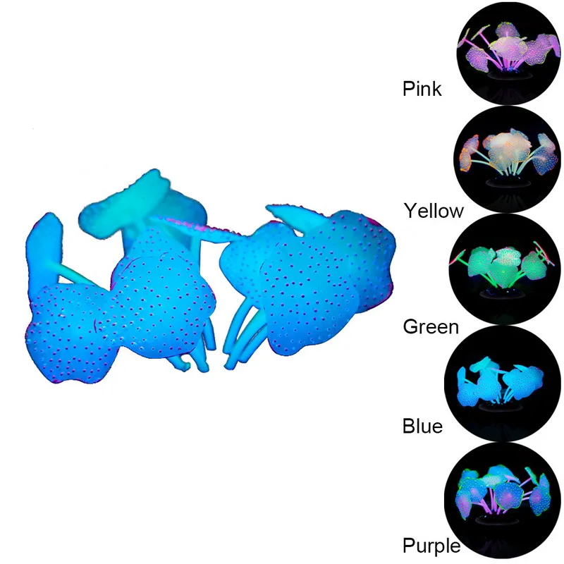 11 листьев силиконовые искусственные растения для аквариума аквариумные