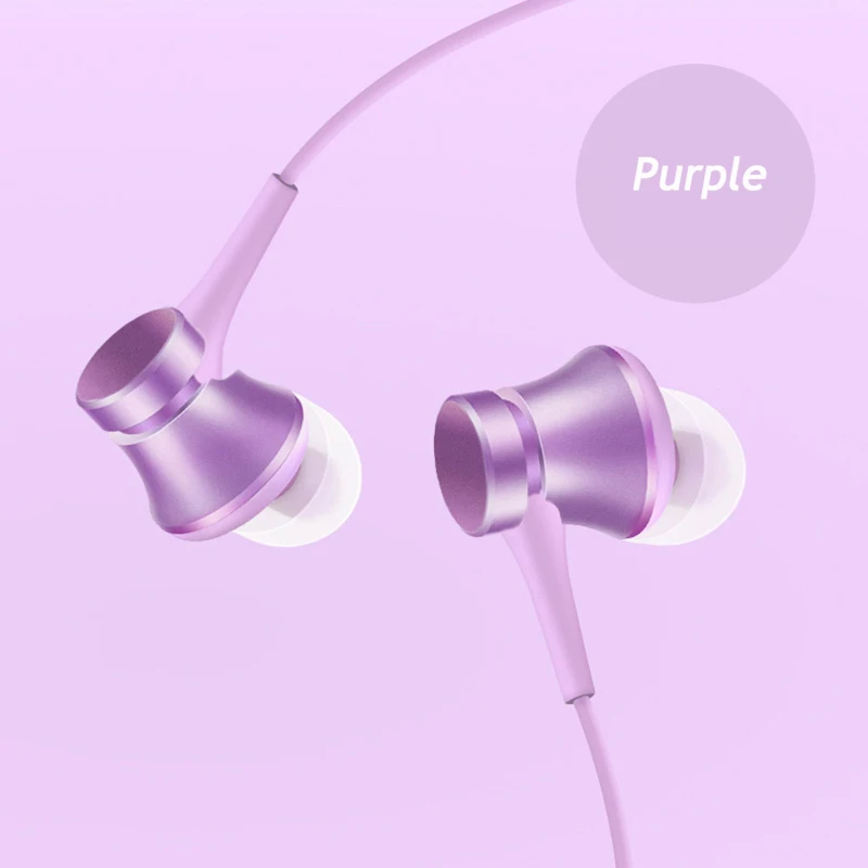 purple Xiao mi, 3,5 мм, наушники, цветная свежая версия, наушники-вкладыши для mi 4, 3, 9T Pro, CC9, A3, красный, mi 5, 7, 6, 6A, k20, pro, note 7, pro - Цвет: purple