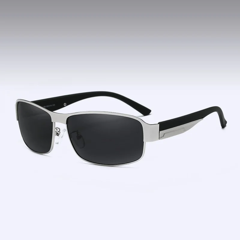 Silver-Black YSO брендовые поляризованные солнцезащитные очки, мужские модные очки для защиты глаз, солнцезащитные очки с аксессуарами, унисекс, очки для вождения, oculos de sol 8485 - Цвет линз: Silver-Black