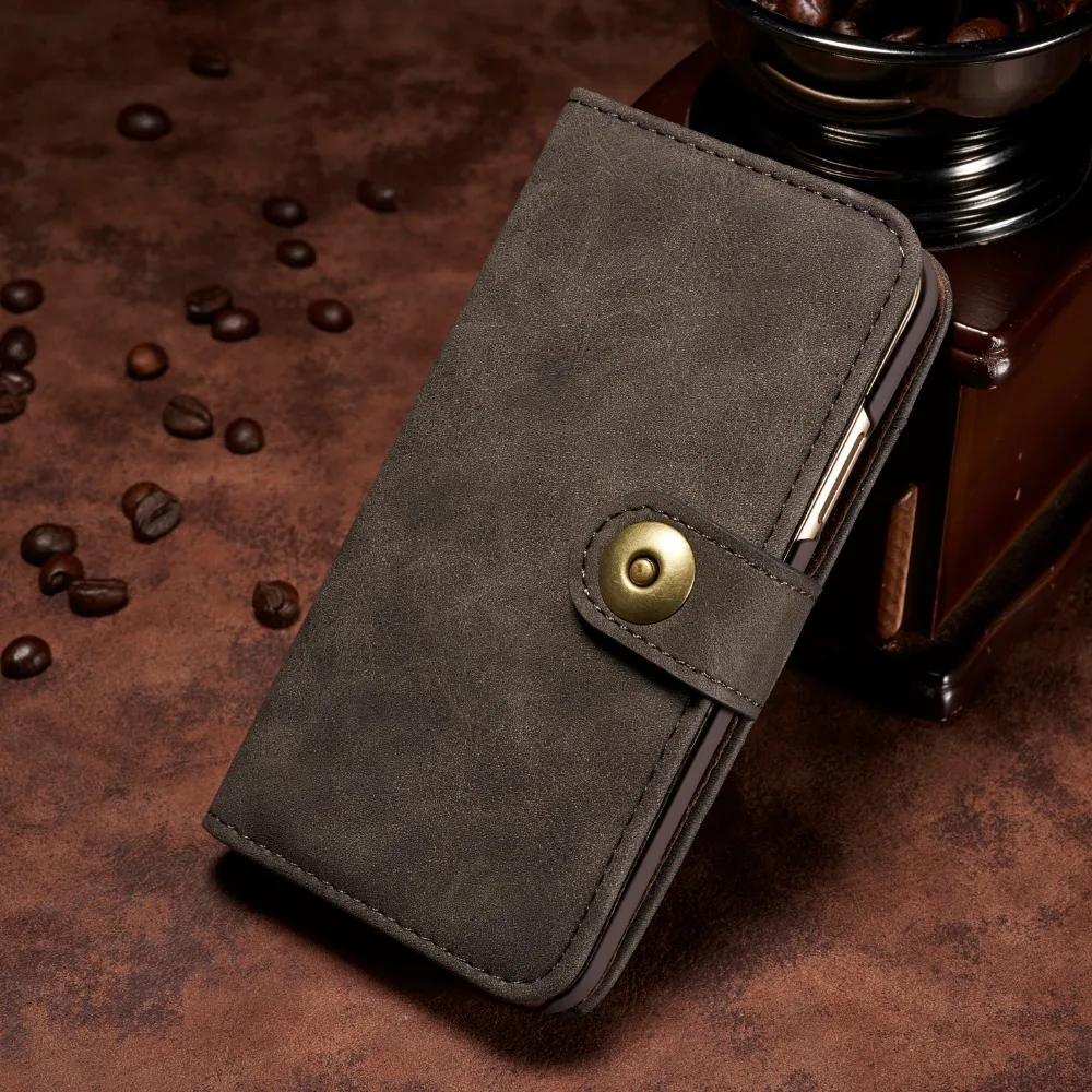 Магнитный съемный чехол для Apple iPhone Xs Max Xr X ретро 2 в 1 винтажный флип-чехол из