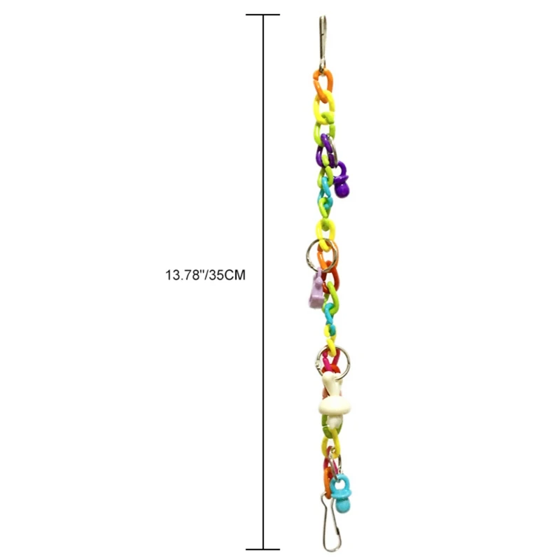 

Parrot Colorful Acrylic Chain Hanging Bridge Funny Swing Toy Pet Exercise Toys Pet Bird Cage Accessories Bird Supplies