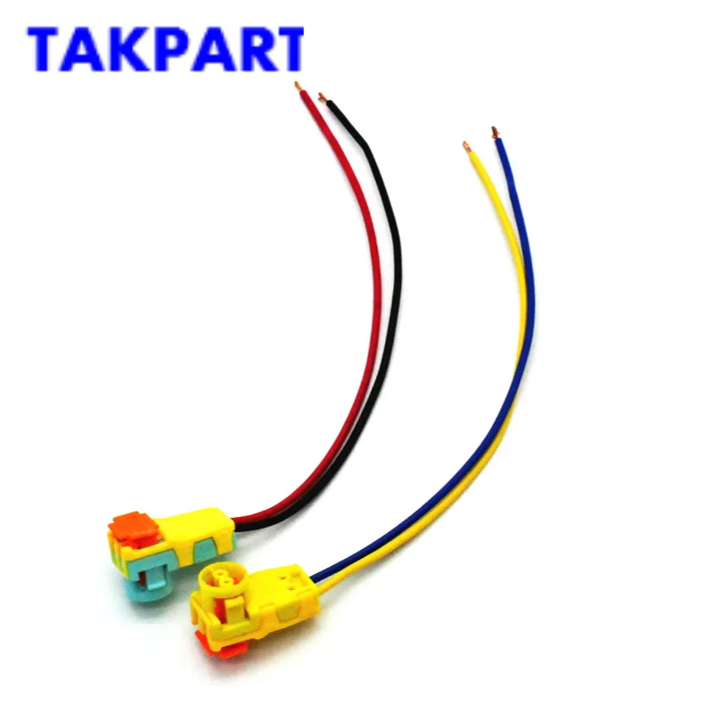 TAKPART 2x Airbag Clockspring Spring Wire Plug Connector For Sonata Verano Focus Volt Plastic Plug with Wire