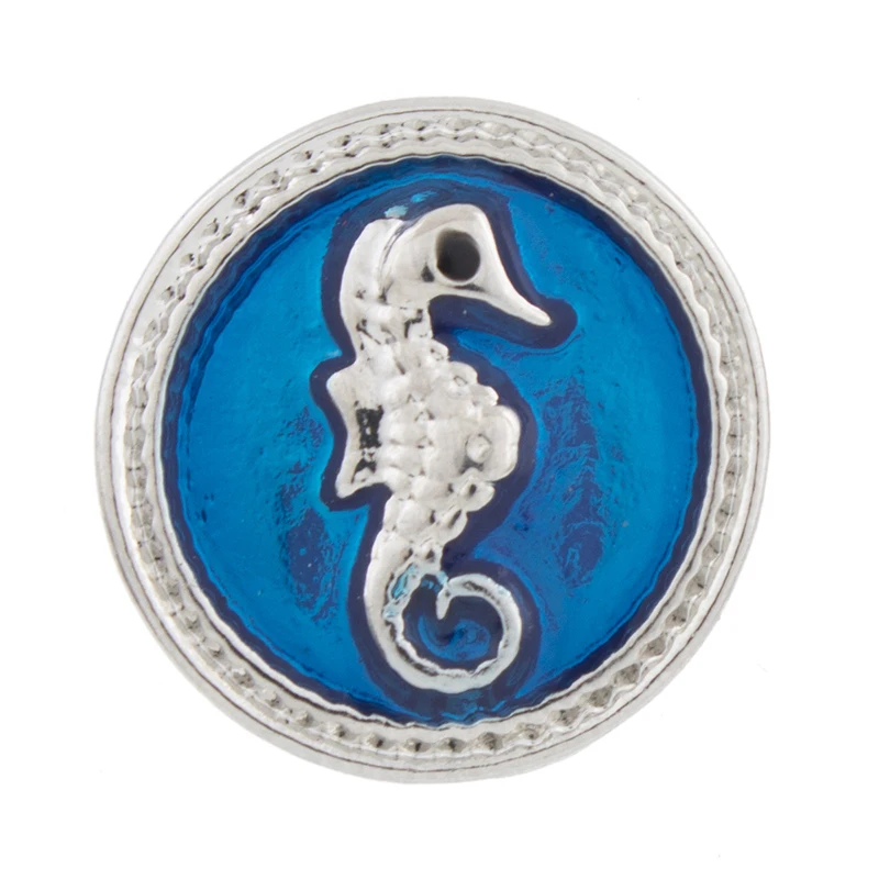 

NSB2335 Hot Sale Snap Jewelry Button For Bracelet Necklace 2015 Fashion DIY Jewelry Metal Snaps Antique Hippocampus Buttons