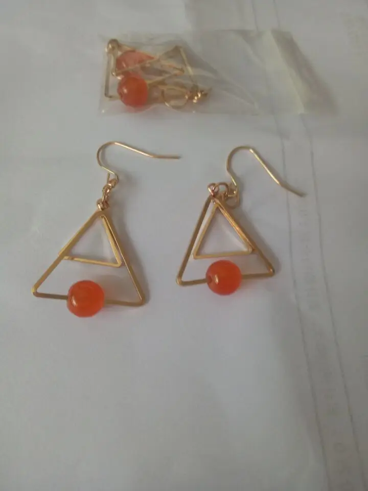 Серьги в европейском и американском стиле ретро минималистичные треугольные