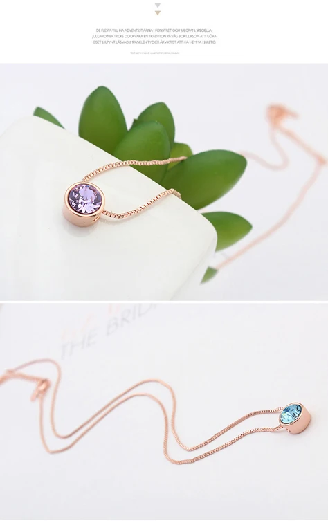 Malanda модный бренд круговой кулон круглый кристалл от Swarovski заявление Ожерелья для Для женщин Свадебная вечеринка украшения подарок
