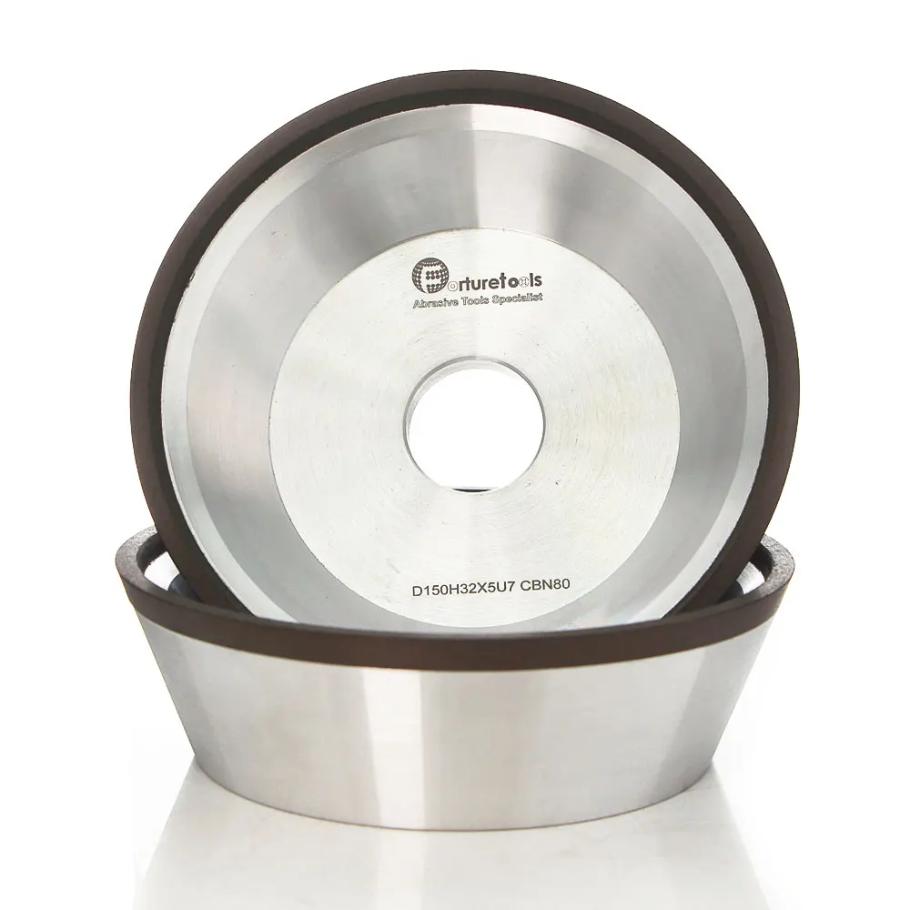 4/5/6 inch 11V9 Diamond flaring cup wet grinding wheel BW bowl shape diamond abrasive wheel for tungsten carbide sharpening R020