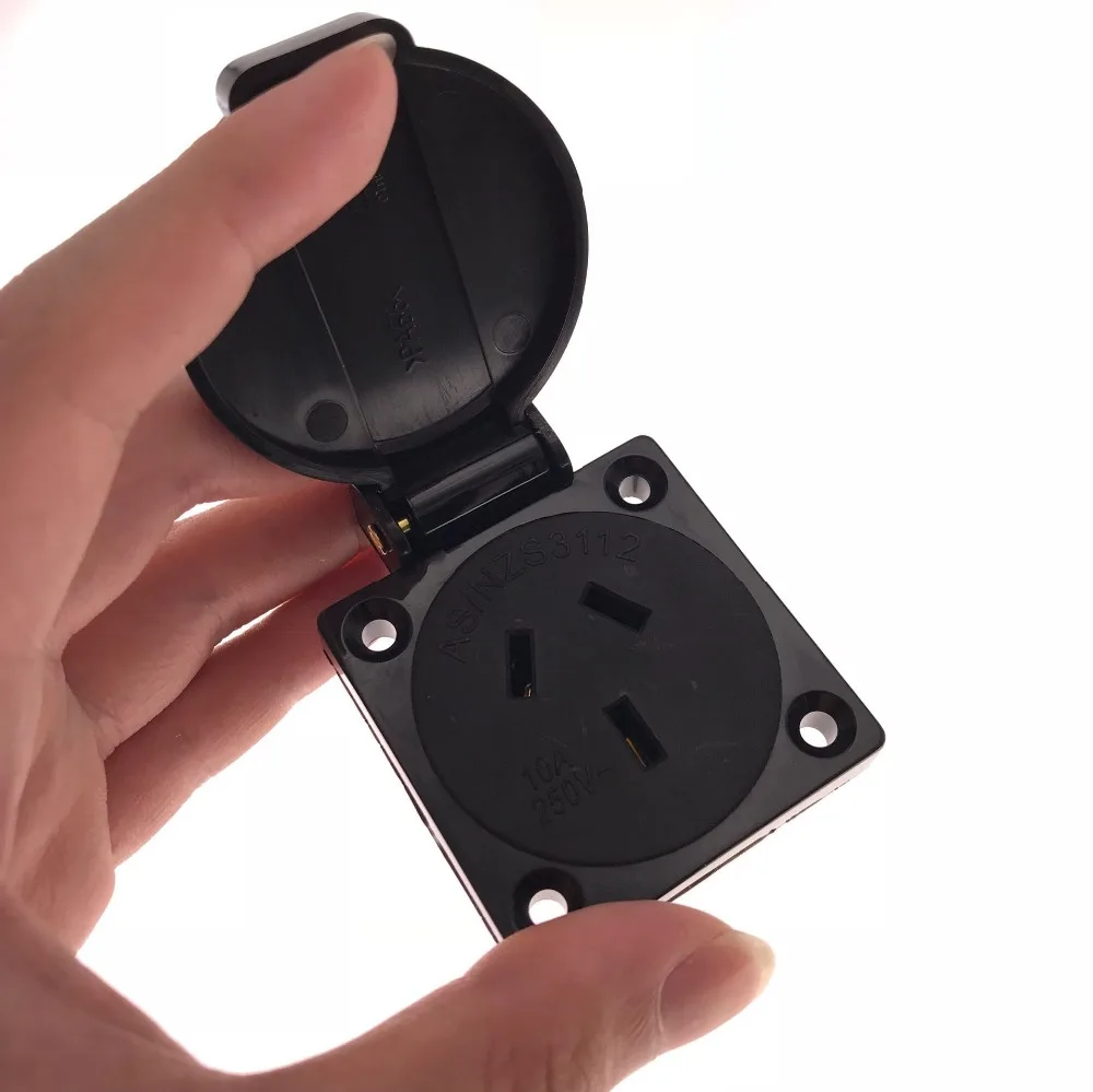 

Austrian New Zealand Waterproof Industrial Socket 10A/15A 250V IP44 AC Power Connector Plug Electrical Wall Socket With cover