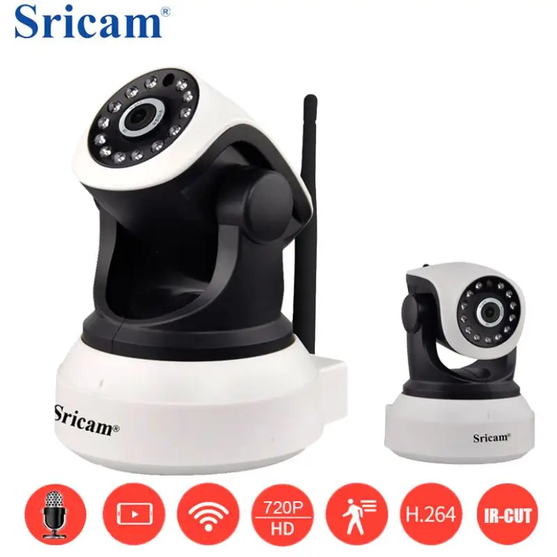 Sricam SP017 720PHD IP камера беспроводная ИК камера ночного видения NVR P2P детектор движения PanTilt крытая камера видеонаблюдения CCTV