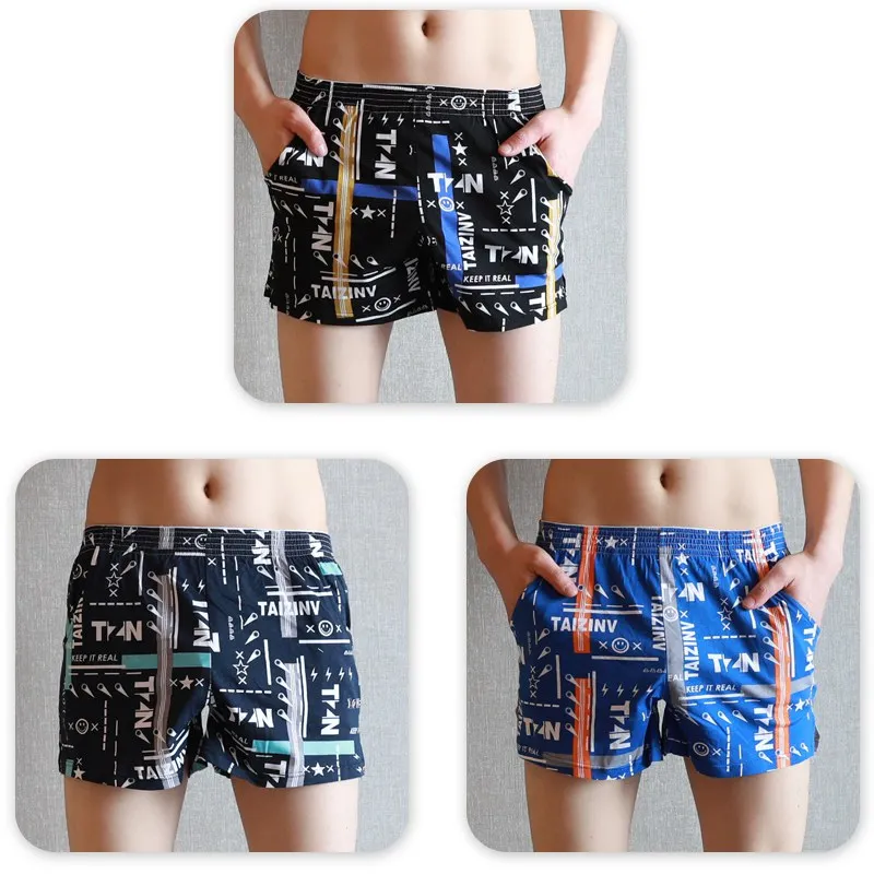 Men Boxers Underwear Новинка, Брендовые мужские боксеры, 3D принт, хлопок, 3XL, трусы для дома, для сна, мужские свободные боксеры - Цвет: Men Boxers Underwear