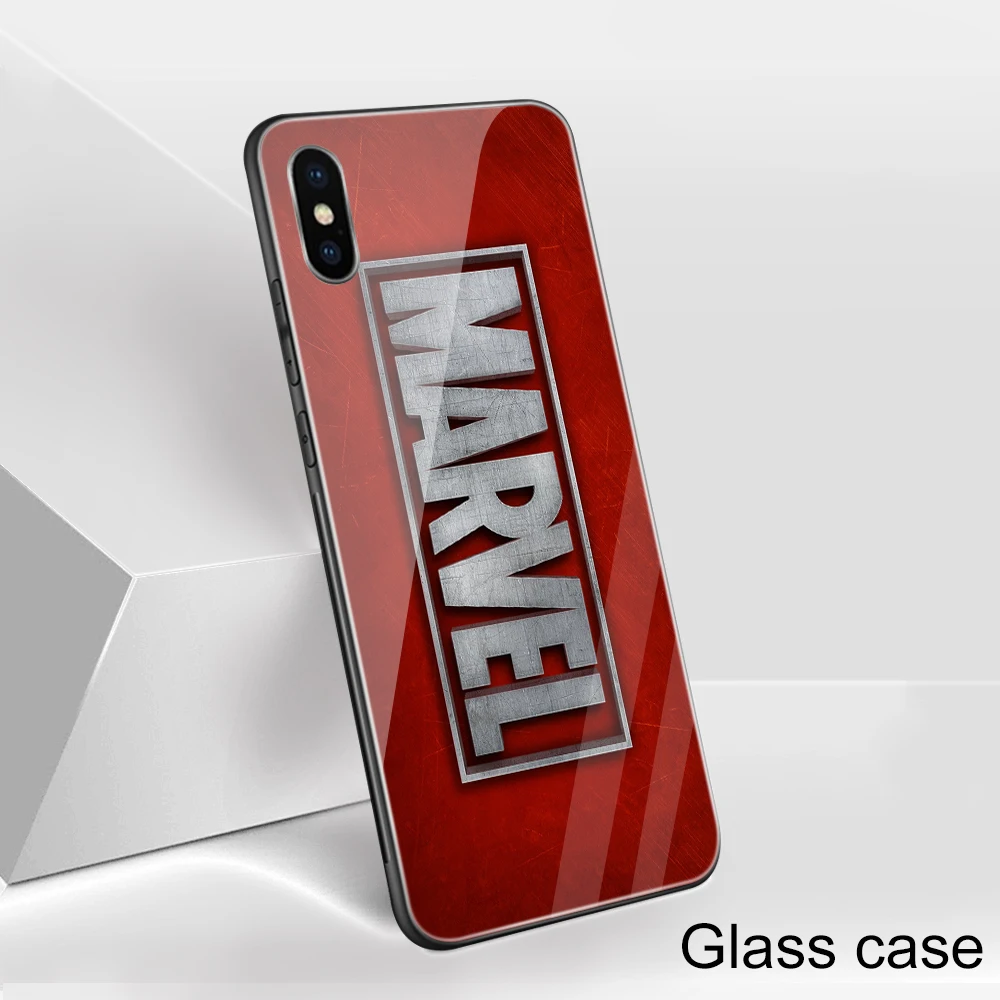 2 Ciciber Marvel Железный человек для iPhone 11 Pro Max X XR XS MAX 7 8 6 6S Plus стеклянные чехлы задняя крышка для samsung Galaxy S10e S10 S10 - Цвет: 2