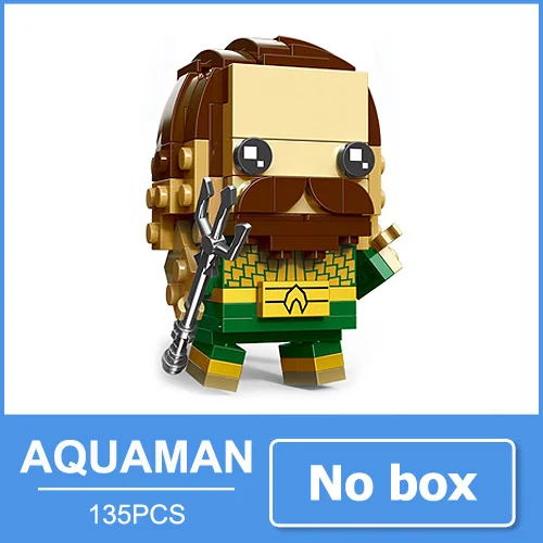 Aquaman no box Бэтмен Супермен Чудо-Женщина фигурка-конструктор Джокер игрушки Совместимые мини блоки фигурка экшн супер куклы-герои фильм подарок для мальчиков друзей - Цвет: Aquaman no box