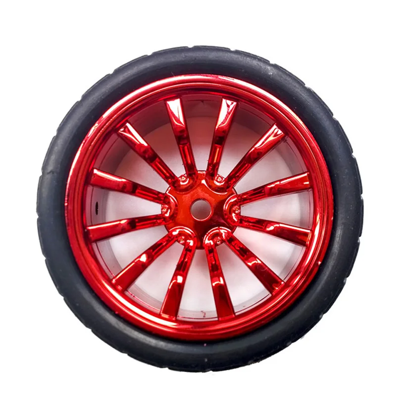 4 шт./лот 65 мм резиновые шины для автомобиля Трассировка колеса барьер 4WD шасси