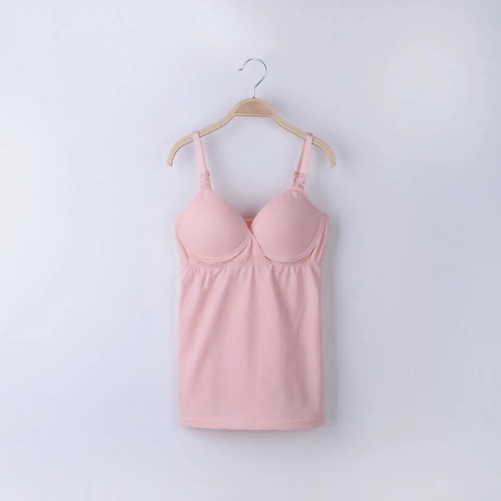 2 pieces pink 7 цветов беременности и родам стеганая хлопковая майка для кормления грудью, одежда на бретельках для кормления пижамы для лифчик для беременных Свободный жилет майки 2 шт./компл - Цвет: 2 pieces pink