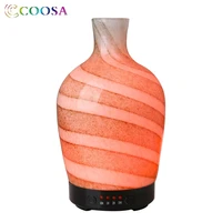 coosa 3d glass led light ultrasonic aroma essential oil diffuser vase shape air humidifier cool mist maker for home office yoga