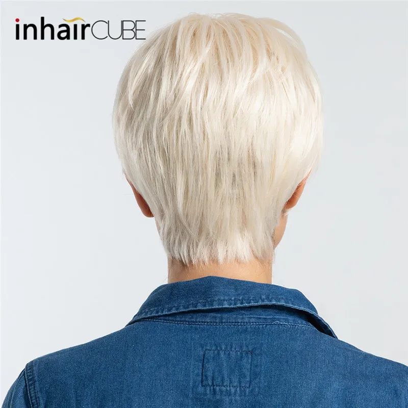 Inhair Cube короткие синтетические парики для женщин натуральные прямые пушистые