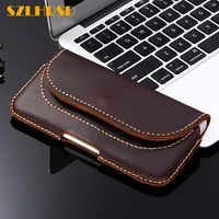 vintage belt clip phone bag for apple iphone xr xs case genuine leather holster for iphone8 7plus 6s se 5s 4s cover high quality