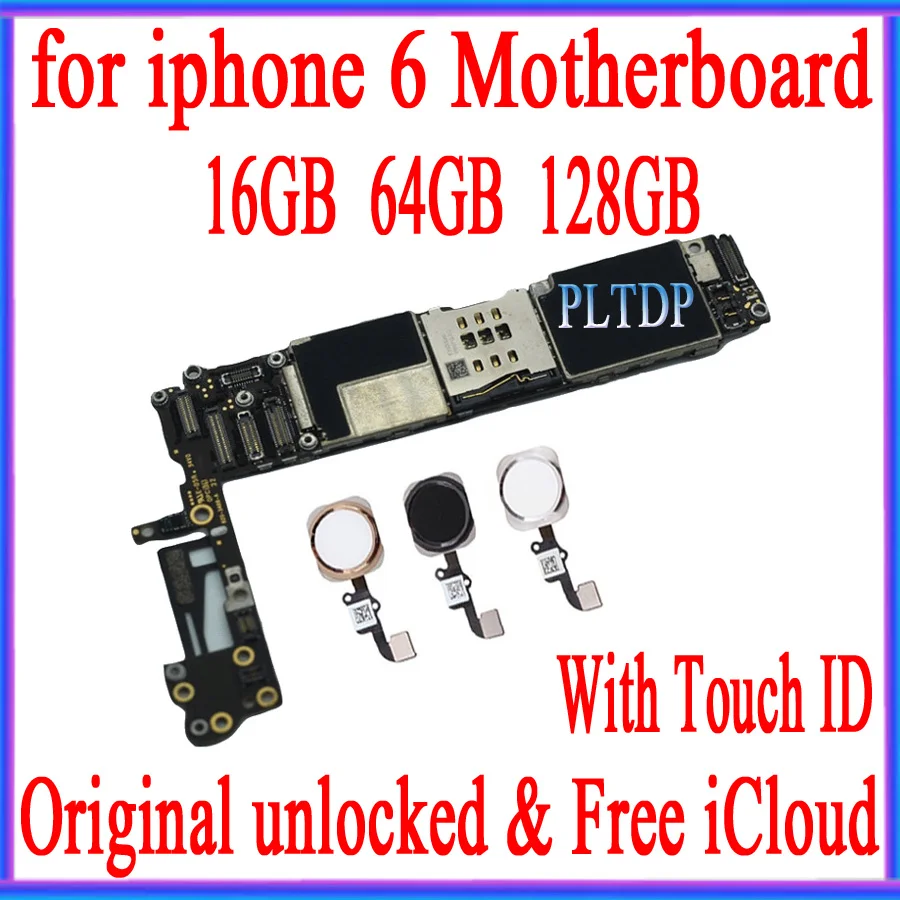Заводская разблокированная материнская плата для iphone 6 4 7 дюйма с/без сенсорного