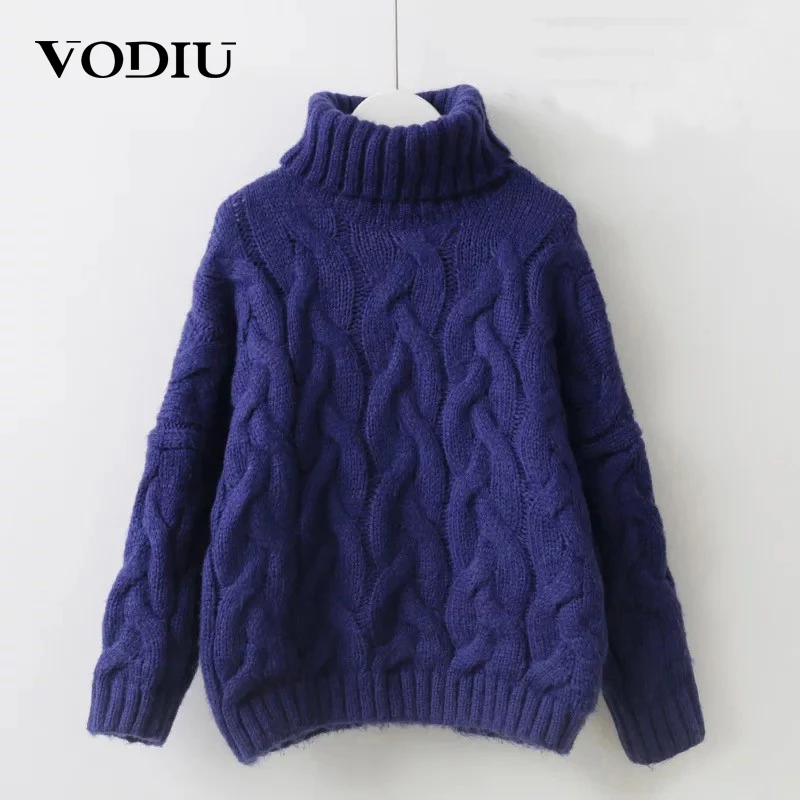 Pullover Turtleneck Sweater Women Winter Cashmere Thick Jumper Korean Loose Knitted Clothes For Girl Causal Femme | Женская одежда