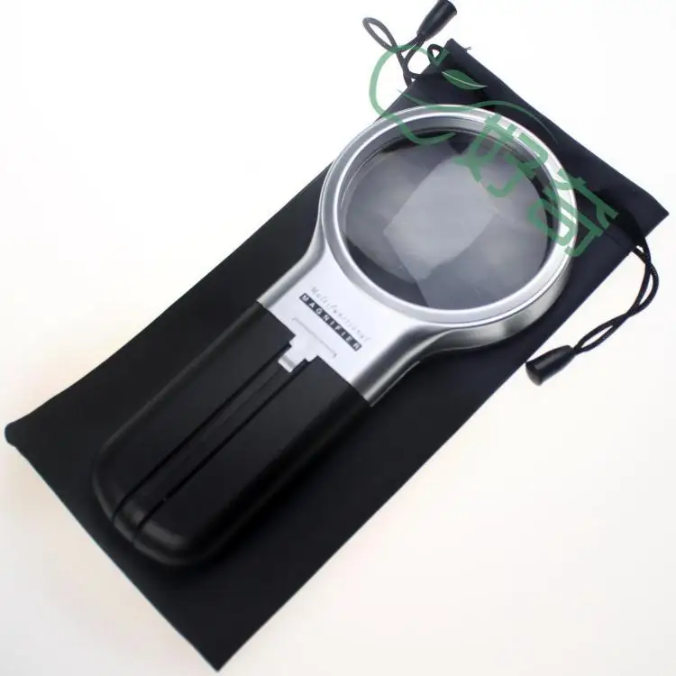 Itemship Handhold magnifier diameter 70mm folding desktop old man reading LED with light | Инструменты