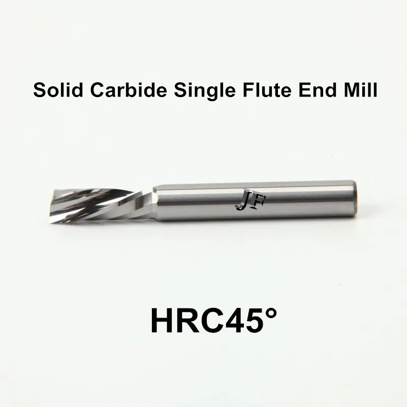 

D5x18xD5x50Lx1T HRC45 твердосплавная одинарная Флейта с прямым Хвостовиком Концевая фреза для универсальной обработки