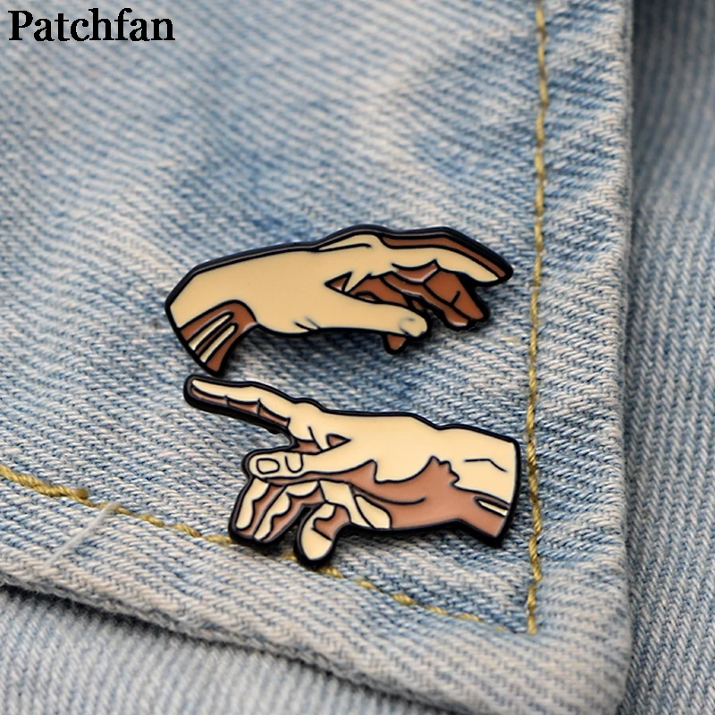Patchfan, создание эмалированных булавок из цинка Adam, трендовая медаль para, рюкзак, рубашка, одежда, сумка, броши, Значки для мужчин и женщин A2077