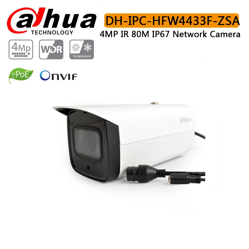 Оригинал Dahua IPC-HFW4433F-ZSA 4MP Starlight Камера 2 7 мм ~ 13 5 с переменным фокусным расстоянием