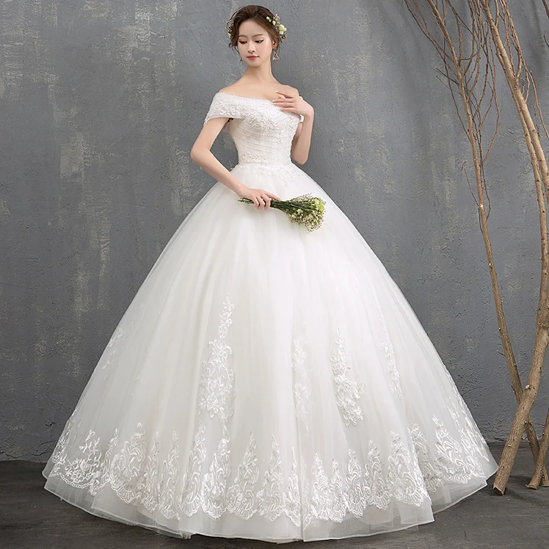 Белое модное свадебное платье с коротким рукавом и вырезом лодочкой высокое