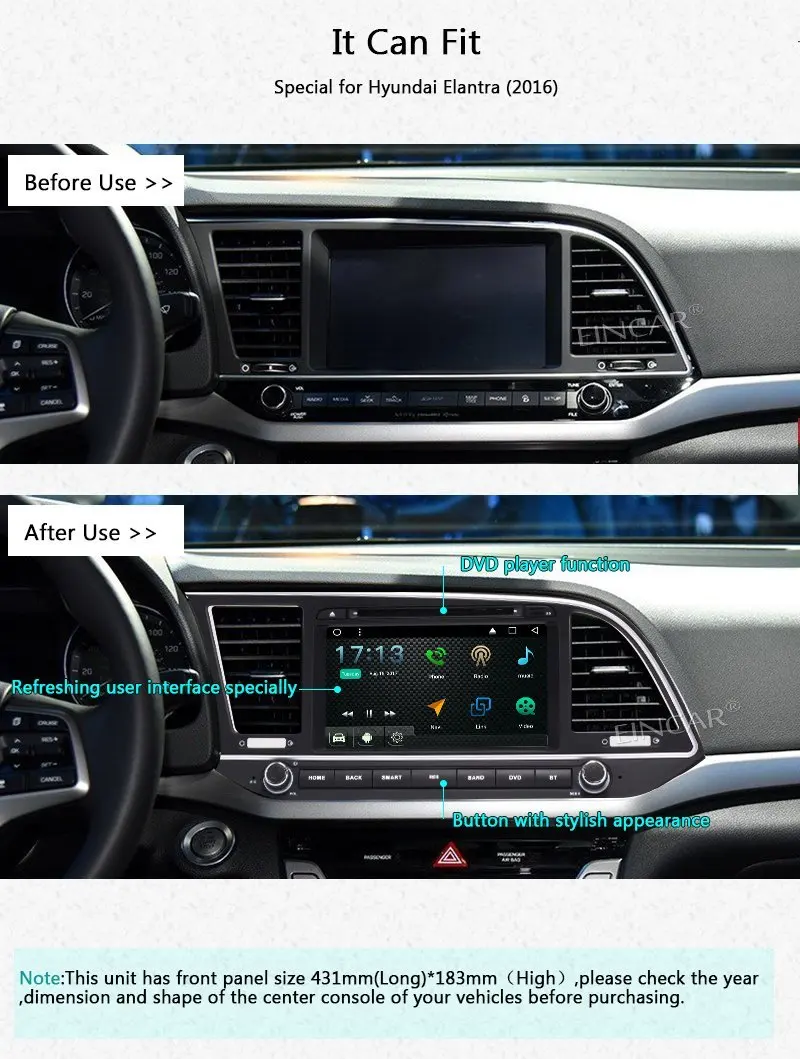 8 ''Android 7.1 nougat 4 core стерео GPS навигации для Hyundai Elantra 2016 DVD плеер/Bluetooth Авто радио