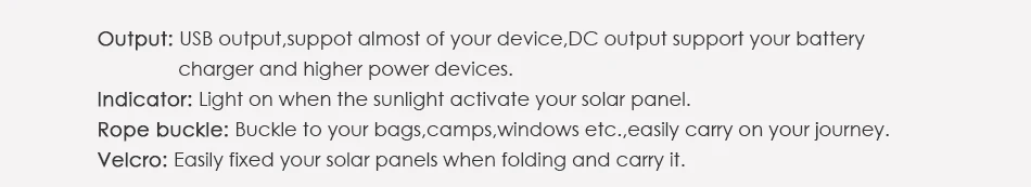 ELEGEEK 26 Вт 5 В солнечная мощность складное солнечное зарядное устройство USB+ DC Выход 12 в солнечное зарядное устройство power Bank для iPhone зарядное устройство