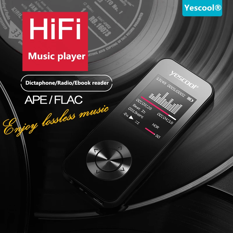 Yescool X2 1,8 дюймов без потерь hifi музыкальный плеер MP3 плеер Bluetooth динамик электронная книга FM радио Диктофон мини Спорт walkman