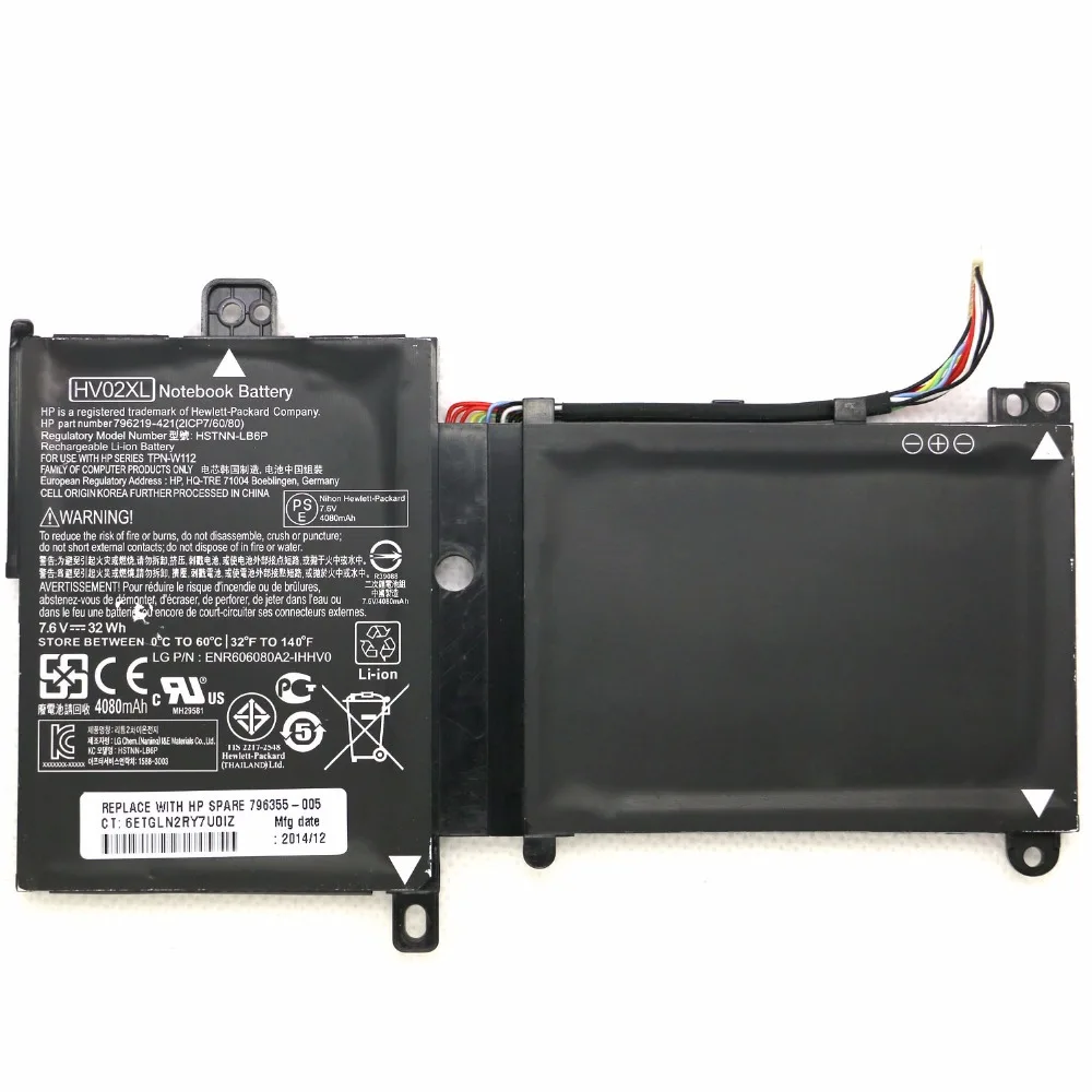 100% оригинал 7.6 В 32wh hv02xl hstnn-lb6p hstnn-q99c Аккумуляторы ноутбуков для HP EliteBook Folio 1040 G3