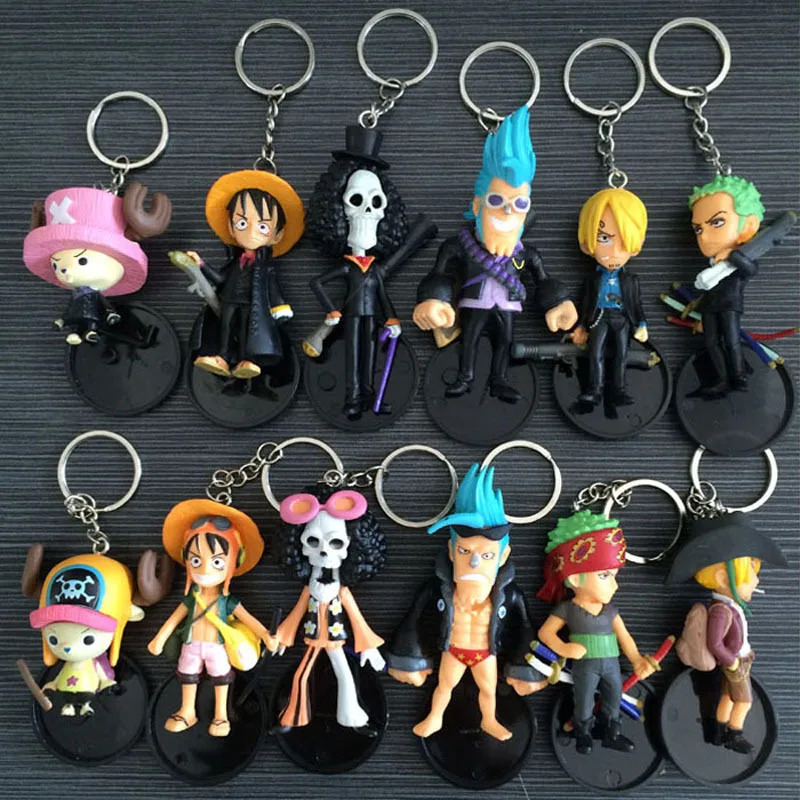 Хороший костюм из ПВХ цельный брелок с рисунком в виде аниме Санджи Луффи Зоро