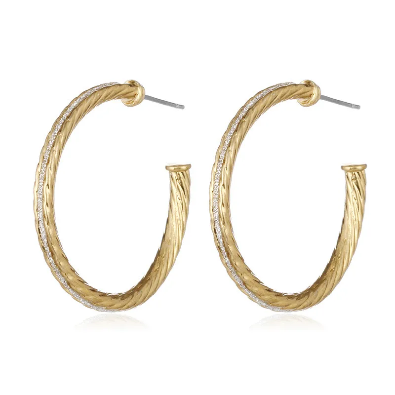 Женские круглые серьги кольца вечерние из сплава ювелирные изделия